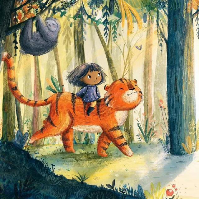 暖色治愈系插画图片      你和我的时光，暖色调治愈系图片（治愈系小插画、快给你的宝贝看看）