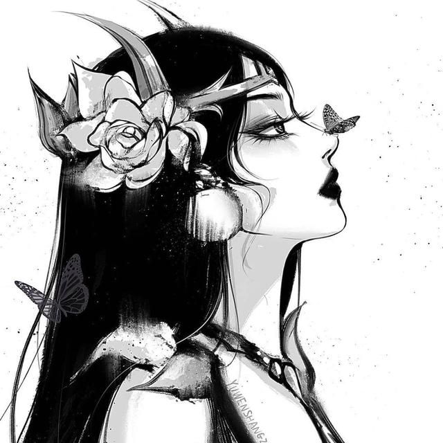 黑白漫头，微信头像，黑白漫头（高质量黑白动漫头像）