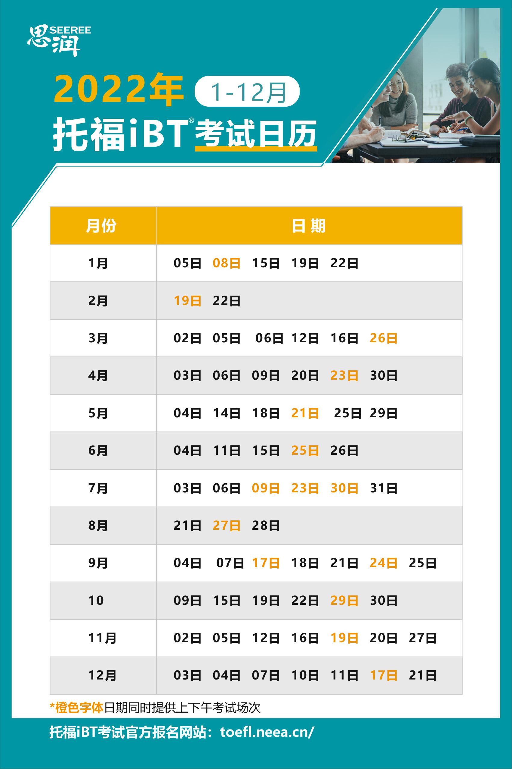 托福考试（2022年托福考试时间和费用）