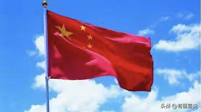 五星红旗的画法步骤，如何画五星红旗（线描简笔画国旗画法）