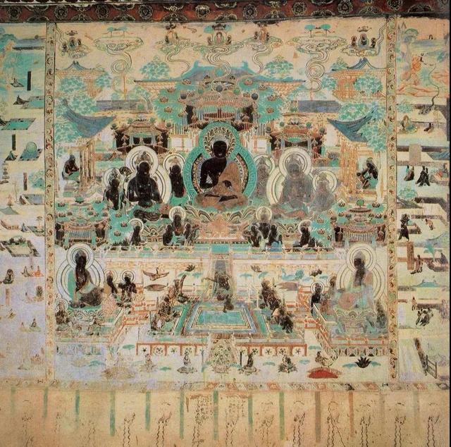 敦煌壁画图片大全，敦煌飞天壁画高清图（敦煌壁画对于中国画坛的影响）
