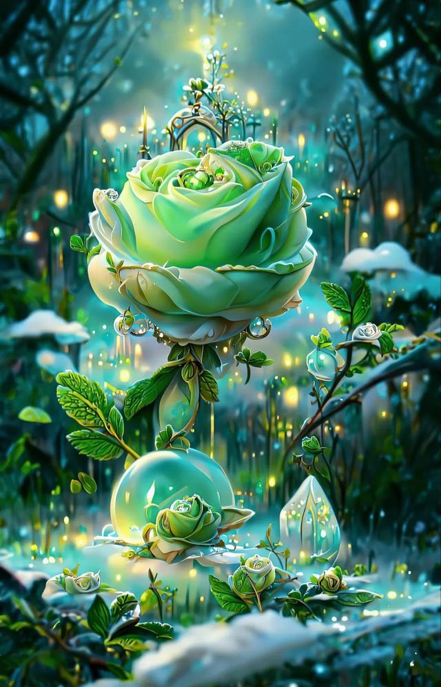 绿玫瑰花语是什么，绿玫瑰代表什么绿玫瑰花语是什么（绿色玫瑰～不老的爱情）
