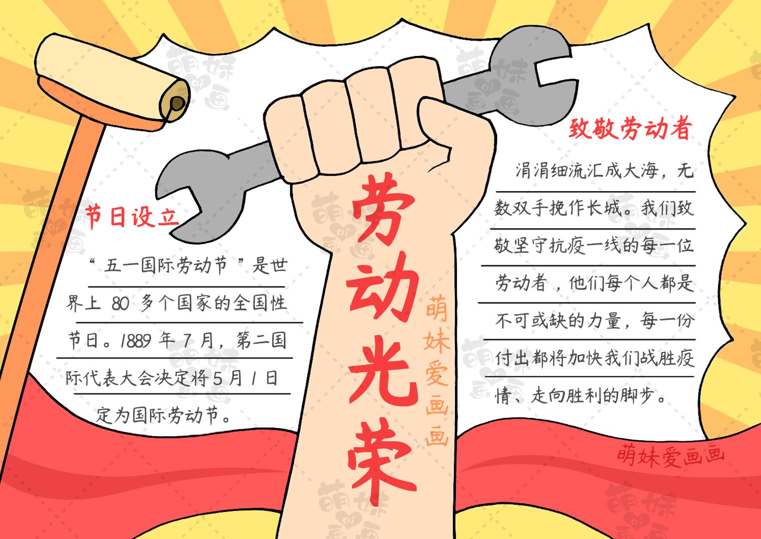 五一劳动节小报(简单漂亮的五一劳动节手抄报合集) - 赤虎壹号