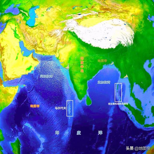 马尔代夫地图位置，马尔代夫具体位置与介绍（印度占据安达曼群岛和尼科巴群岛）