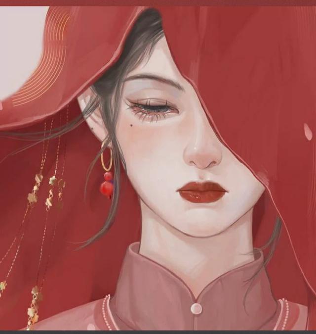 红衣女生真人古风头像 亦惜醉红颜微信，红衣女生真人古风头像 亦惜醉红颜（古风女生头像<红衣胜火>）