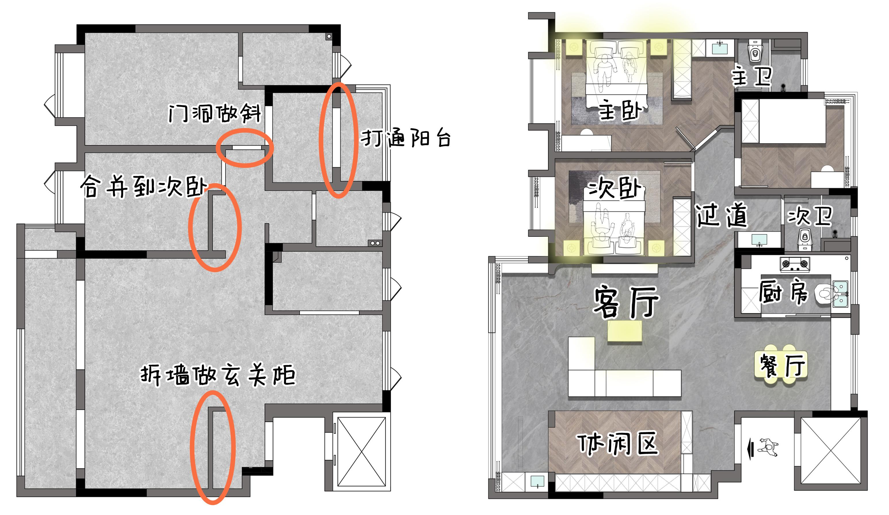 130万改成毛坯房，花费老人132万元将老屋改成毛坯房（半包11万做6处改动）