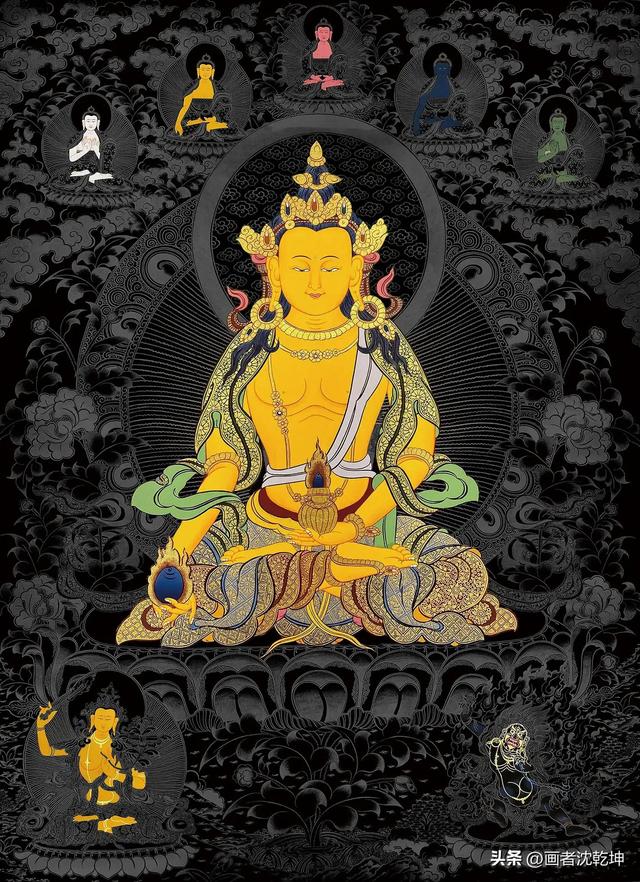地藏王菩萨画像，地藏王佛造像（地藏菩萨圣像画稿10幅）