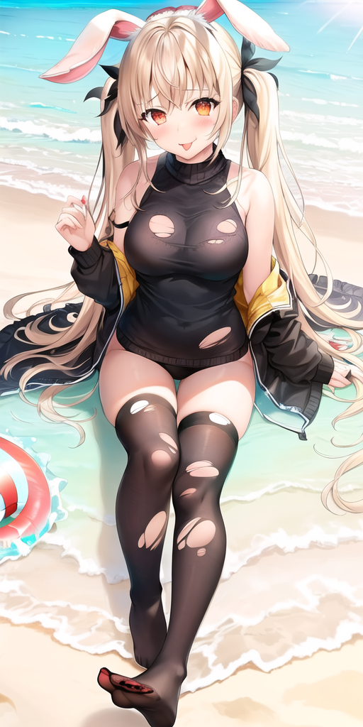夏天的画怎么画简单又漂亮，夏天简笔画怎么画（AI绘画 海边夏日3）