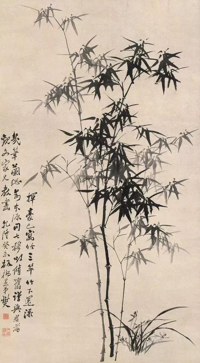 郑板桥兰竹图艺术鉴赏，扬州八怪之一郑板桥笔下兰花竹子