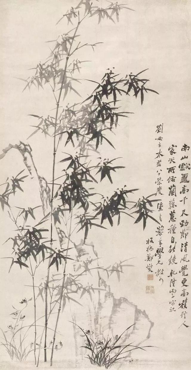 郑板桥兰竹图艺术鉴赏，扬州八怪之一郑板桥笔下兰花竹子