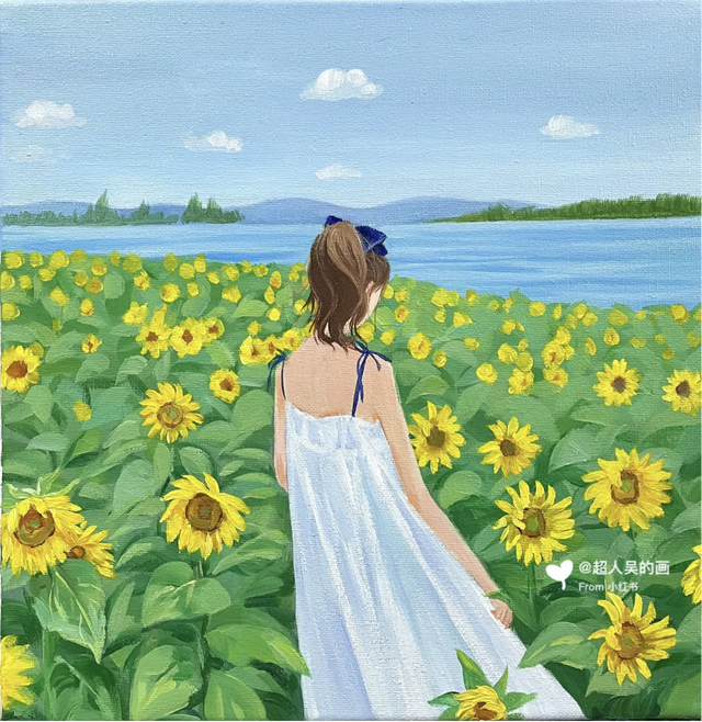 图画头像图片大全，经典绘画女生头像微信（温柔治愈女生插画头像）
