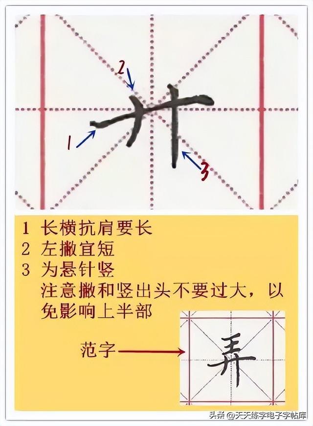 再字笔画顺序，久字笔画顺序（如何写好硬笔偏旁部首）