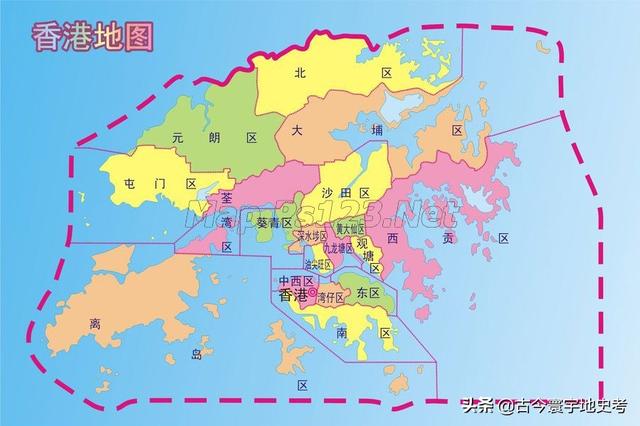 香港有什么市，香港区域划分图（香港特别行政区地图）