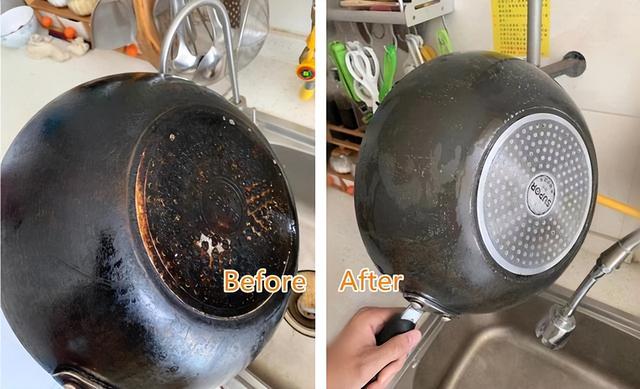锅烧糊了上面黑的怎么去掉，清除锅底糊焦黑小窍门（不锈钢锅烧焦了）