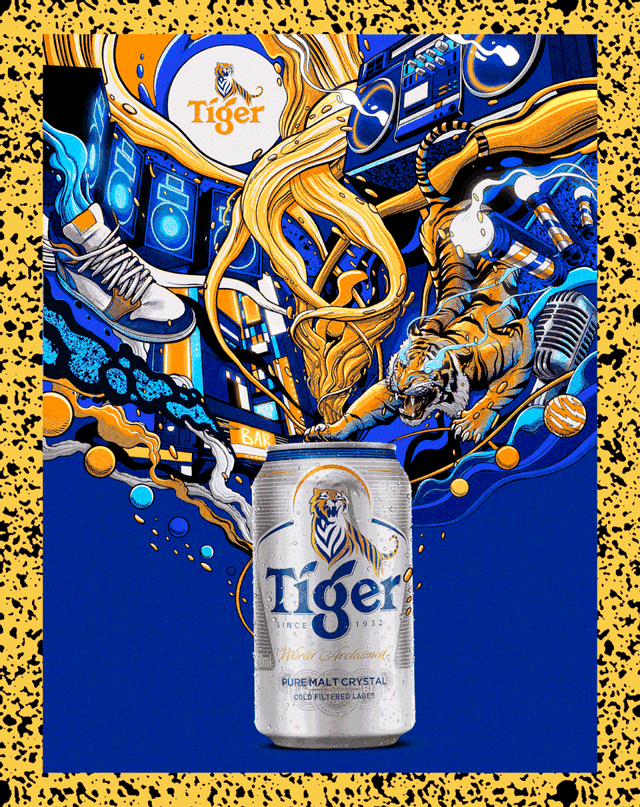 tiger啤酒，虎牌啤酒简介（啤酒海报设计）
