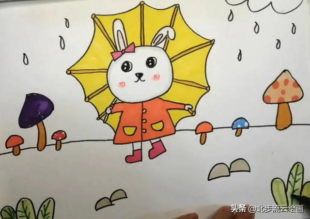 怎么画兔子，怎么画兔子女孩（儿童画教程：小兔子）