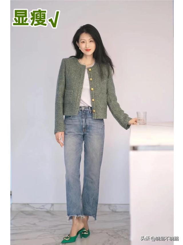 宽松直筒裤搭配什么上衣，宽松直筒裤搭配什么上衣好看（“小香风+直筒裤”）