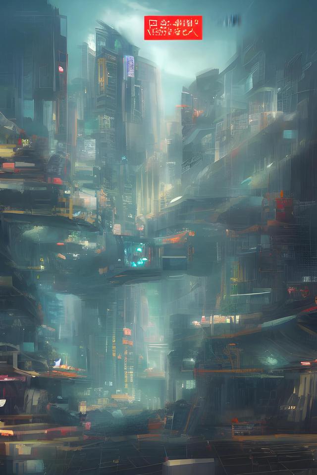 未来世界儿童画，未来世界的儿童画怎么画（看Ai绘画寻找灵感《未来广东》）