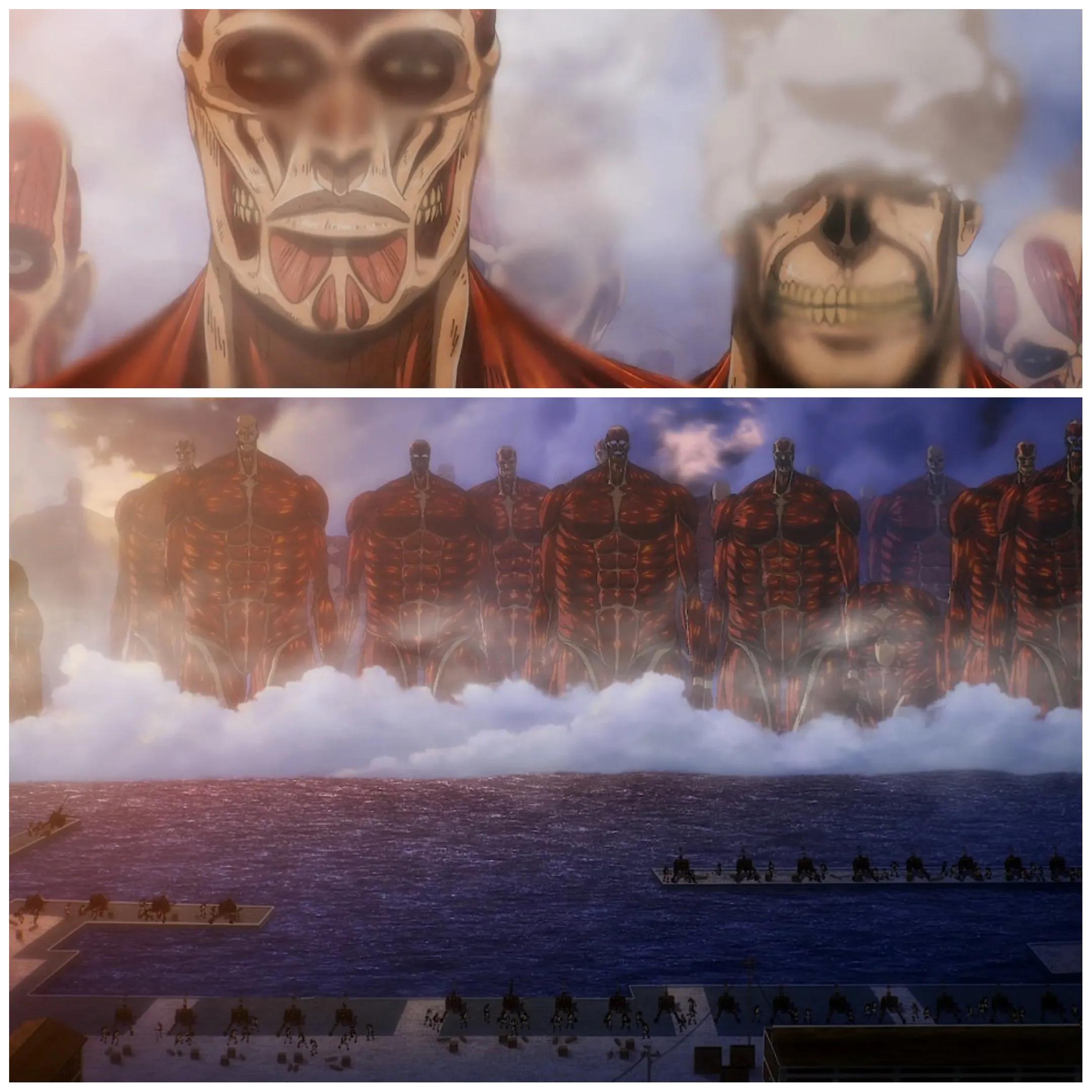 之前一直很好奇超大型巨人是如何渡海的,今天终于揭示答案了,原来巨人