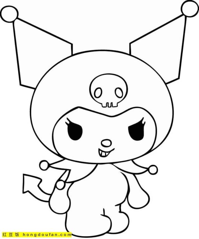 美乐蒂简笔画教程，我想看美乐蒂的画法（8张女孩子们最喜欢的凯蒂猫美乐蒂益智涂色简笔画）