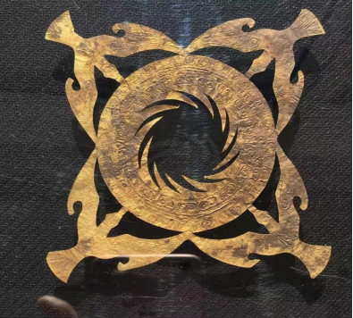 四鸟绕日的含义，四鸟绕日是什么标志（一套12个四鸟奔日图案金箔）