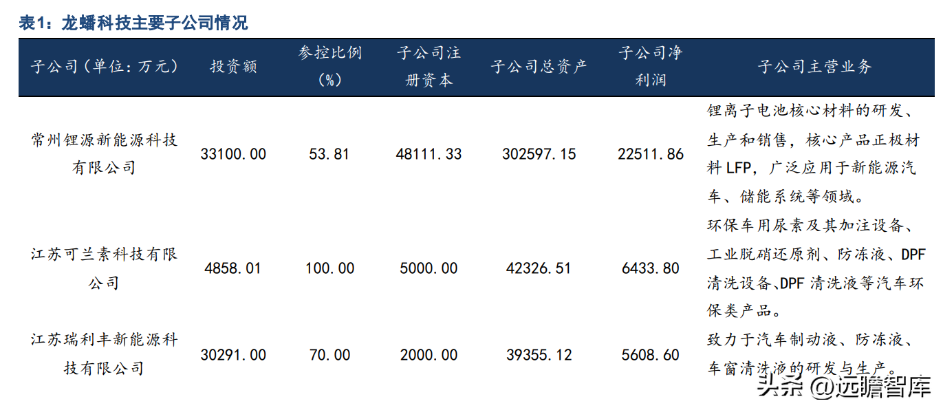 龙蟠石化（正极材料已成重要增长极）