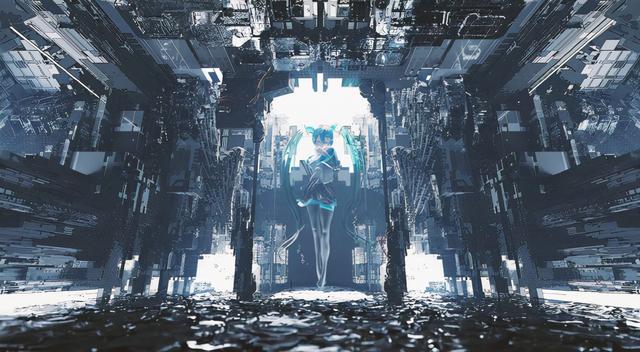 动漫       初音未来，动漫美女图片（画师营造出来的这种意境和公主真的很配啊）