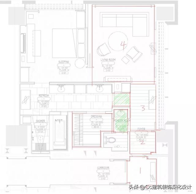 酒店的房间如何布局，酒店房间布局设计图（酒店空间还可以这样分析）