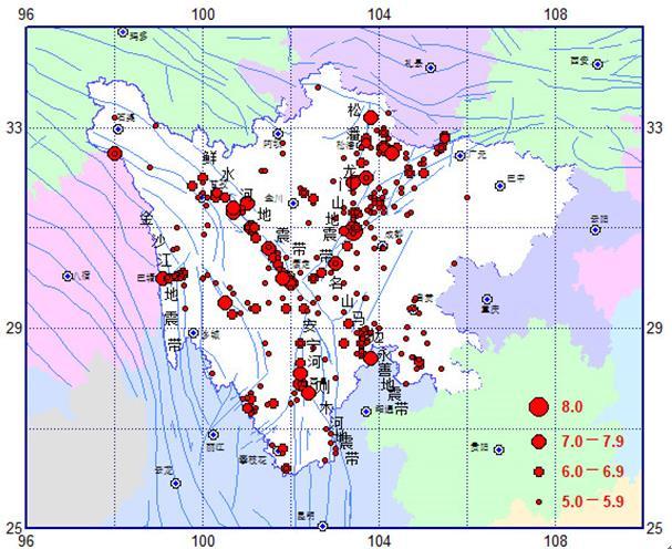 四川地震带分布地图图片