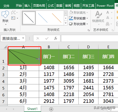 单元格怎么加斜线，单元格如何添加斜线（Excel如何制作斜线表头）
