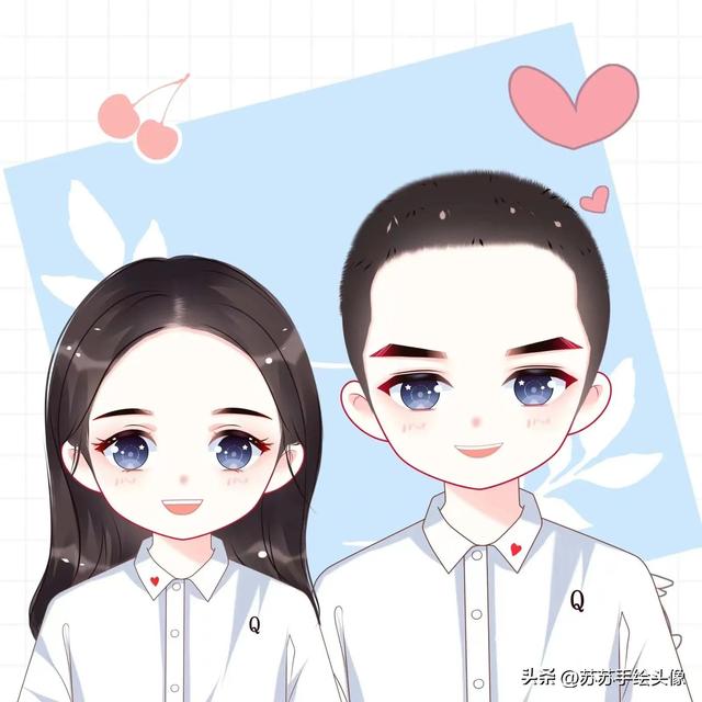 情侣头像 只期待后来的你能快乐.，情侣头像二人专用微信（甜蜜幸福的卡通情侣头像）