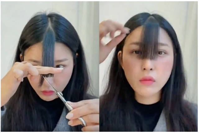怎么剪斜刘海简单好看，韩国发型师教你在家剪刘海