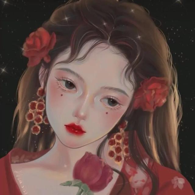 超适合跨年用的红色系头像微信，超适合跨年用的红色系头像（跨年红色系女生头像，白泽）