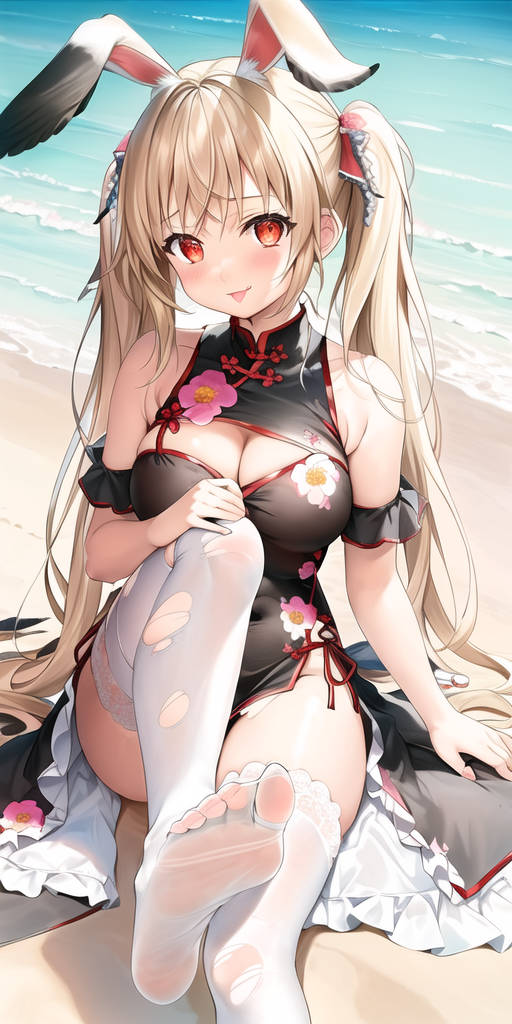 夏天的画怎么画简单又漂亮，夏天简笔画怎么画（AI绘画 海边夏日3）