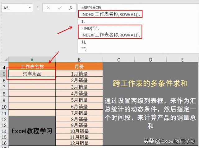 跨表格数据求和，在EXCEL怎样使用函数跨表求和（Excel如何跨工作表跨列进行动态的多条件求和）