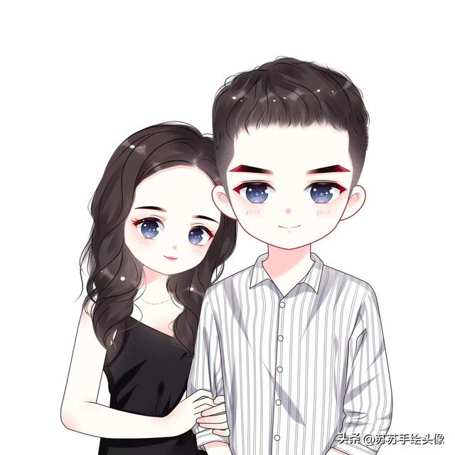 情侣头像 只期待后来的你能快乐.，情侣头像二人专用微信（甜蜜幸福的卡通情侣头像）