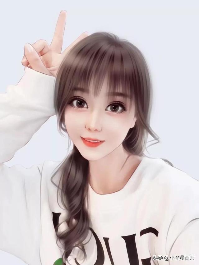 女生漫头，微信头像，女生漫头（女生手绘漫画微信头像）