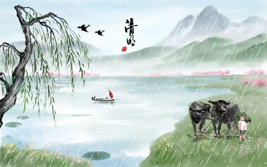 关于清明节的古诗有哪些,清明节5首诗词感受春天微雨落清明-风俗-荣耀