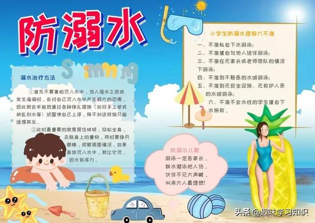 画一张最简单的防溺水手抄报，简单防溺水手抄报怎么画（防溺水安全教育小报大全）