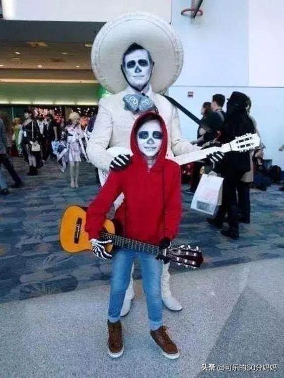 幼儿园小朋友妆容图片，宝宝元旦妆容（幼儿园万圣节妆容，家长有多拼）