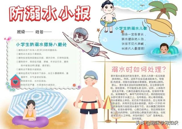 画一张最简单的防溺水手抄报，简单防溺水手抄报怎么画（防溺水安全教育小报大全）