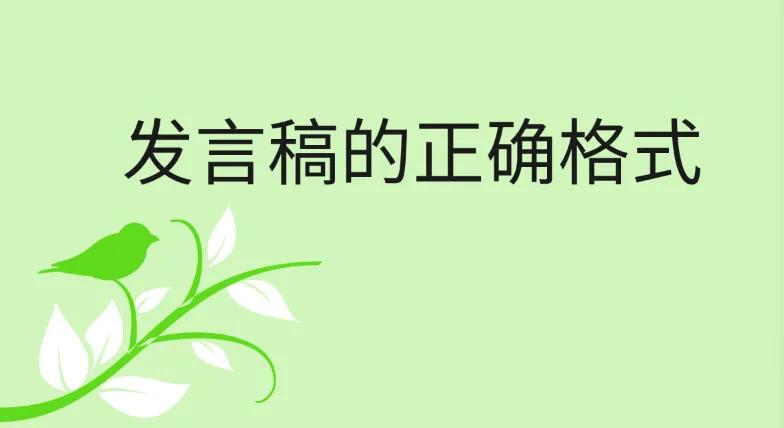 發言稿的正確格式模板（發言稿的正確格式模板）