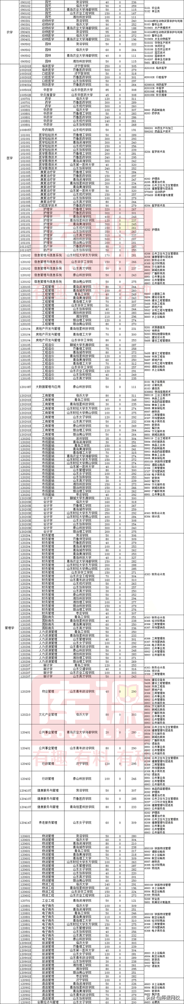 山东专升本学校排名，山东专升本机构（2022年山东专升本招生院校数据）