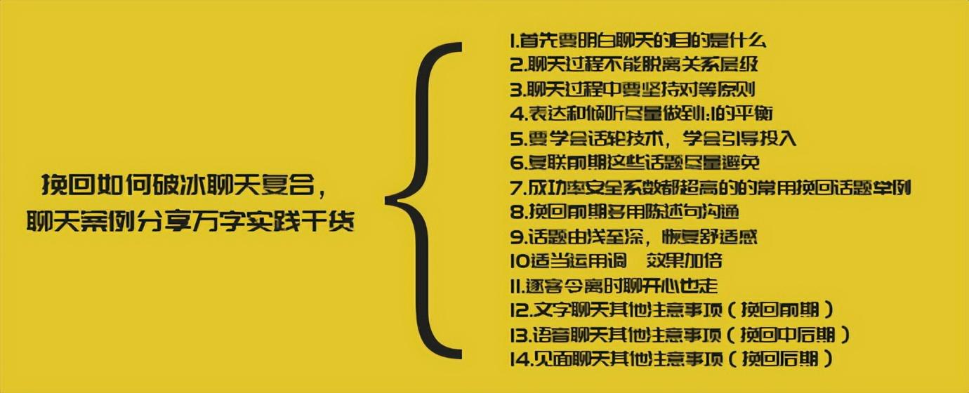 谈话技巧案例（挽回如何破冰聊天复合）