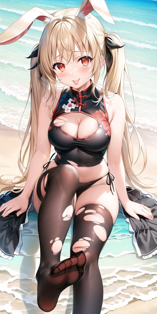 夏天的画怎么画简单又漂亮，夏天简笔画怎么画（AI绘画 海边夏日3）