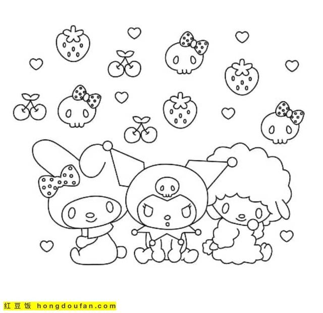 美乐蒂简笔画教程，我想看美乐蒂的画法（8张女孩子们最喜欢的凯蒂猫美乐蒂益智涂色简笔画）