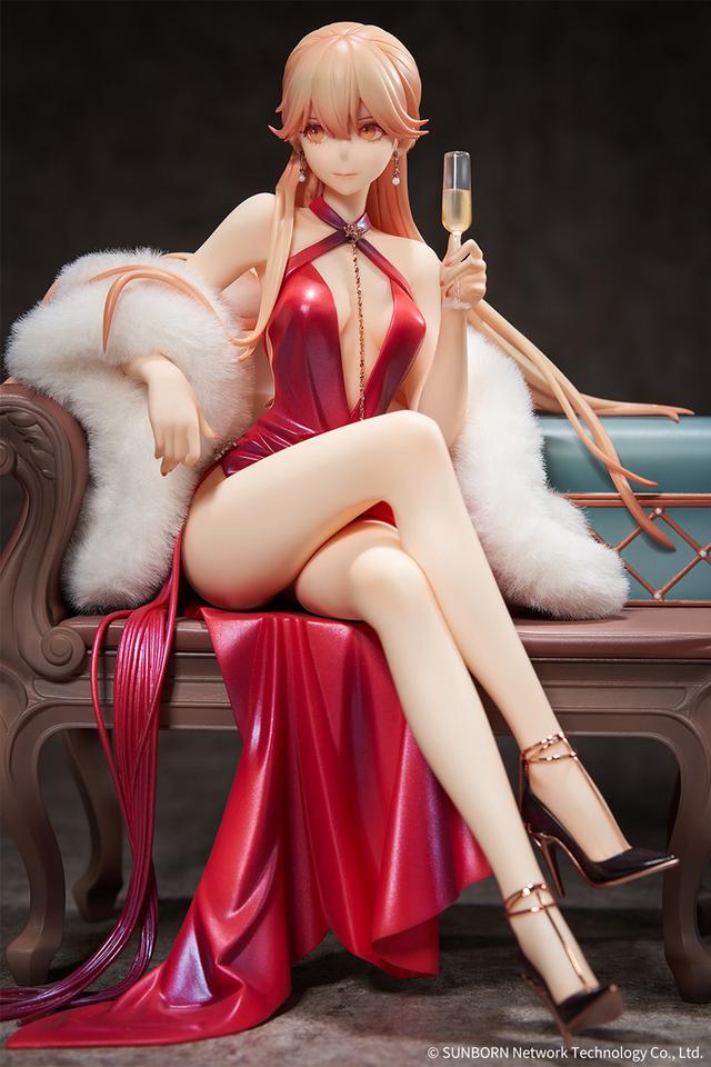 二次元少女团所有手办，烈焰红裙配香槟——这样绝美的少女手办你见过吗