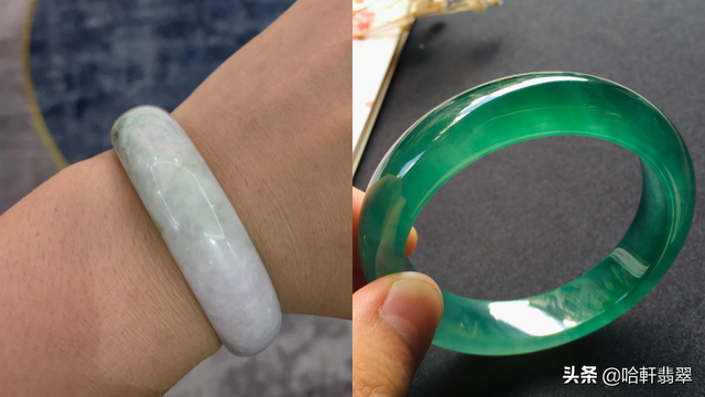 翡翠手镯一般多少钱，乌鸡种翡翠手镯一般多少钱（1万块和10万块的翡翠手镯）