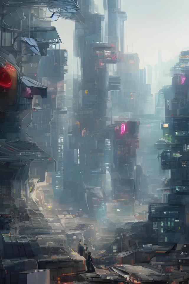 未来世界儿童画，未来世界的儿童画怎么画（看Ai绘画寻找灵感《未来广东》）