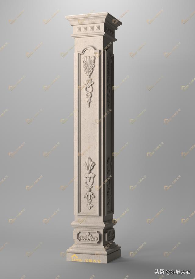 各种建筑柱子设计，自建房欧式别墅罗马柱怎么做